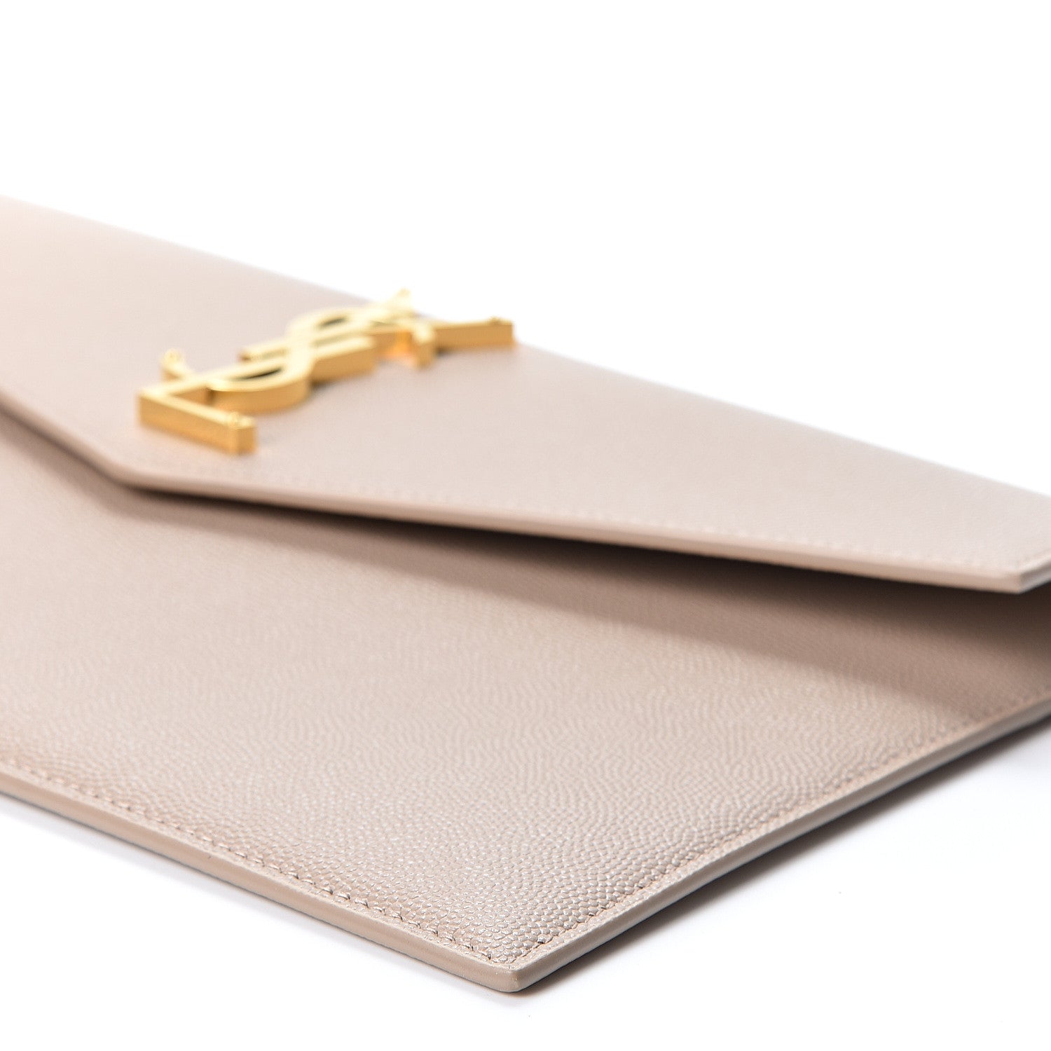 Saint Laurent Grain De Poudre Uptown Pouch Dark Beige 8 of 9