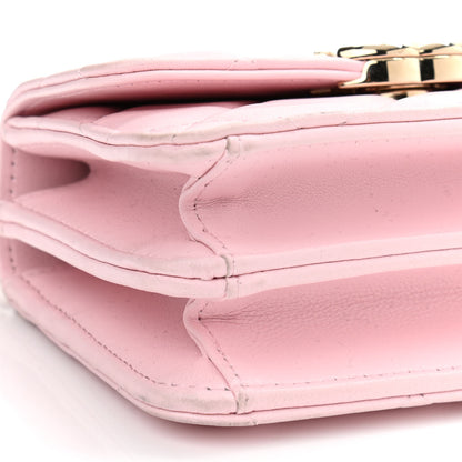 Chanel Lambskin Quilted Pick Me Up Clutch With Chain Pink 10 of 12