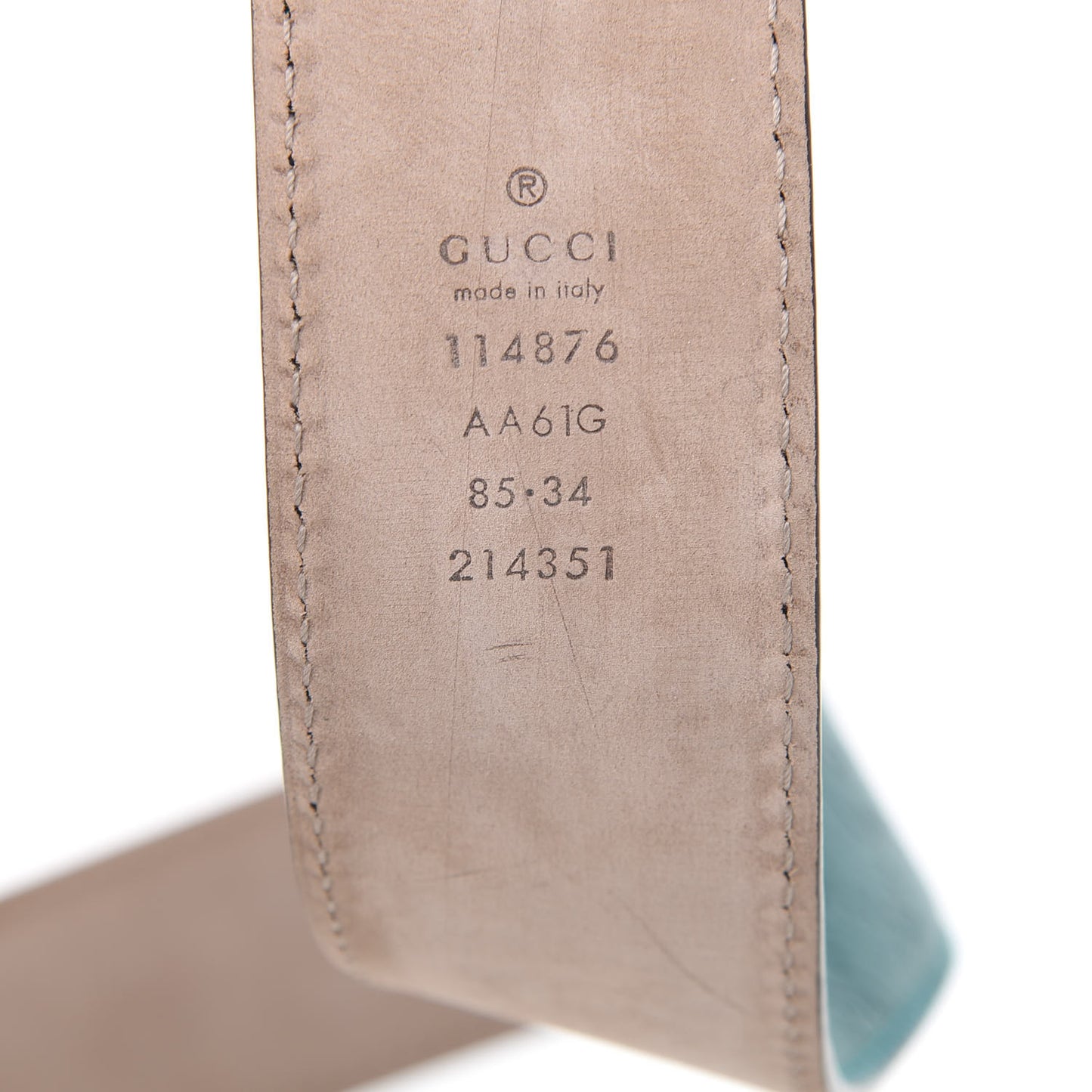 Guccissima Signature Interlocking G 40mm Belt 85 34 Deep Cobalt