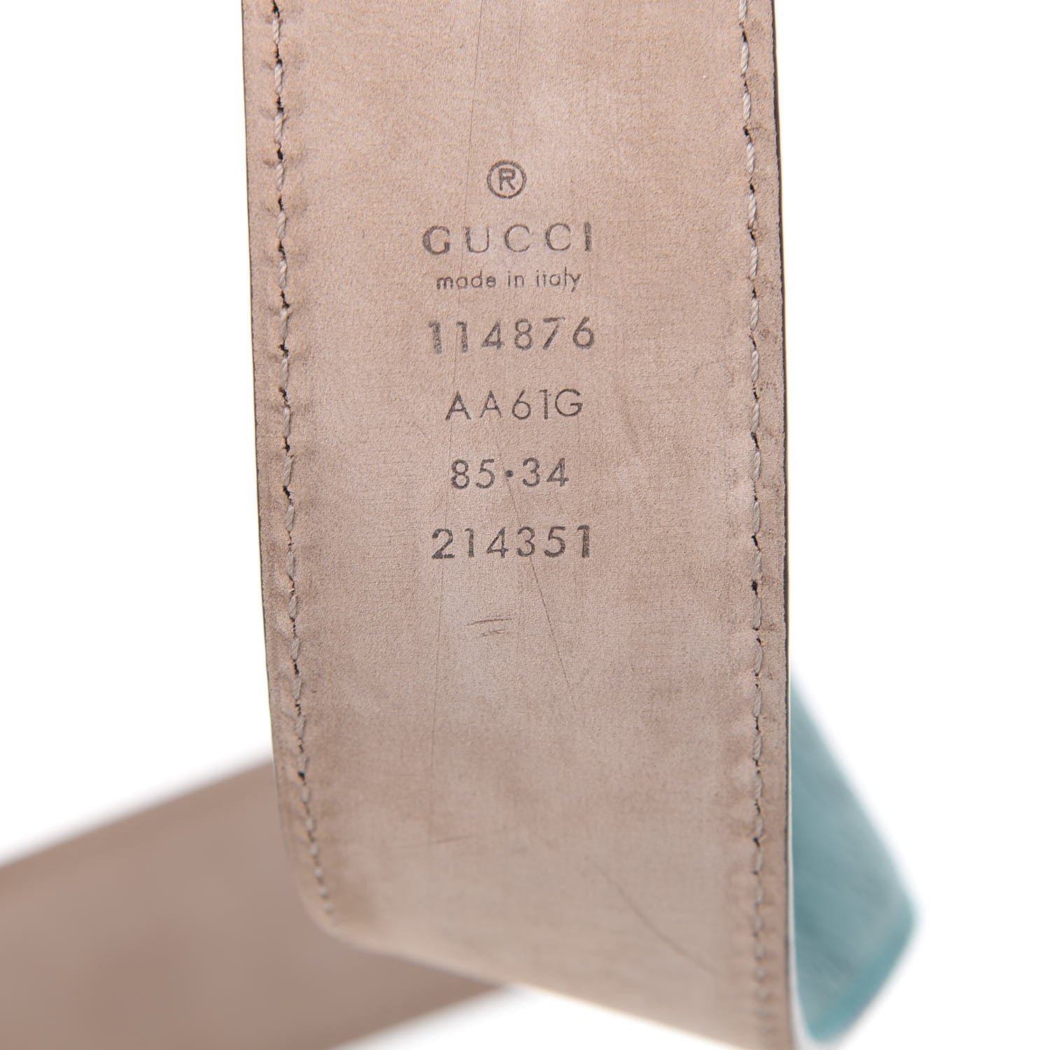 Gucci Guccissima Signature Interlocking G 40mm Belt 85 34 Deep Cobalt 3 of 5