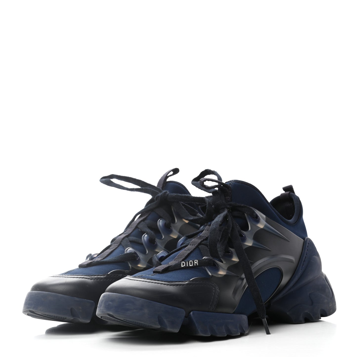 Neoprene Rubber Womens D-Connect Sneakers Black Blue