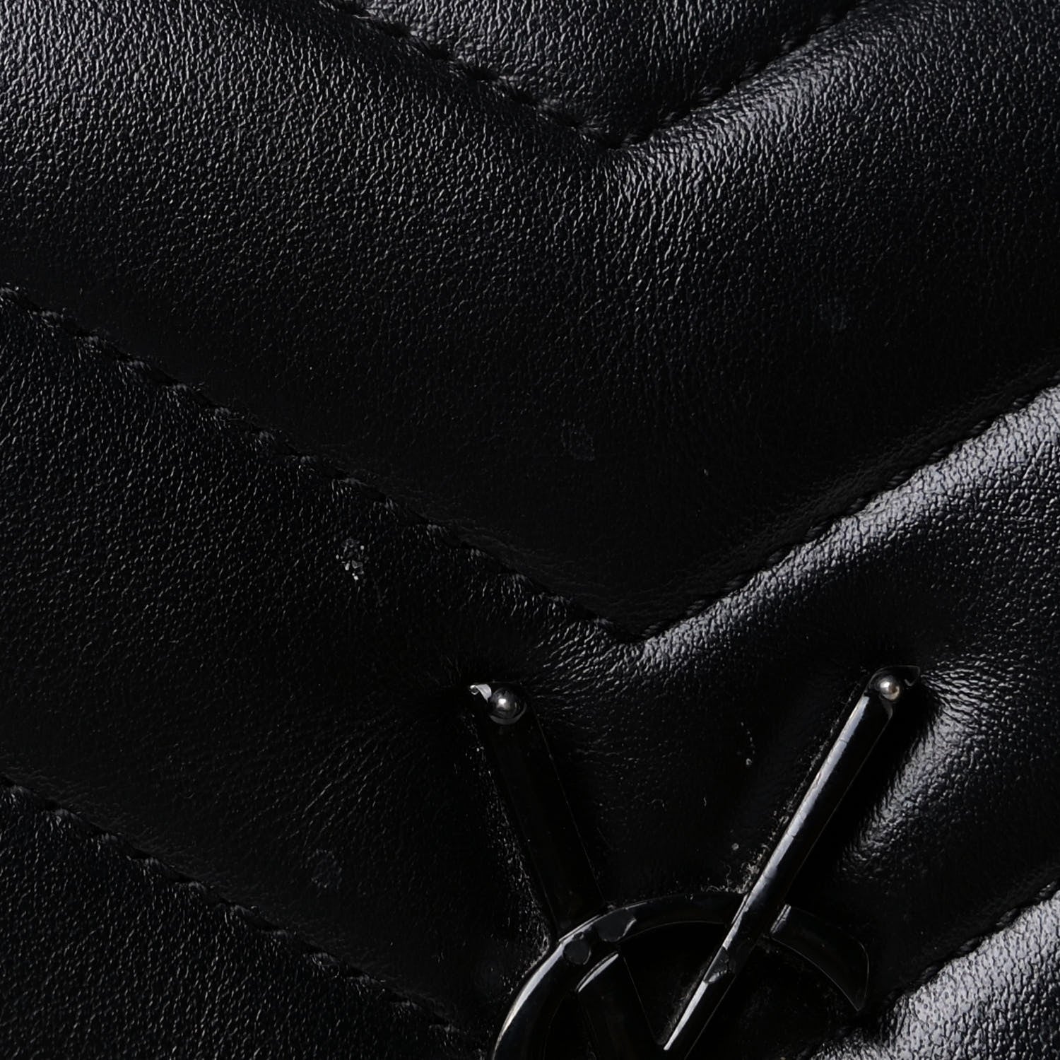 Saint Laurent Calfskin Y Quilted Monogram Medium Loulou Chain Satchel Black 12 of 12