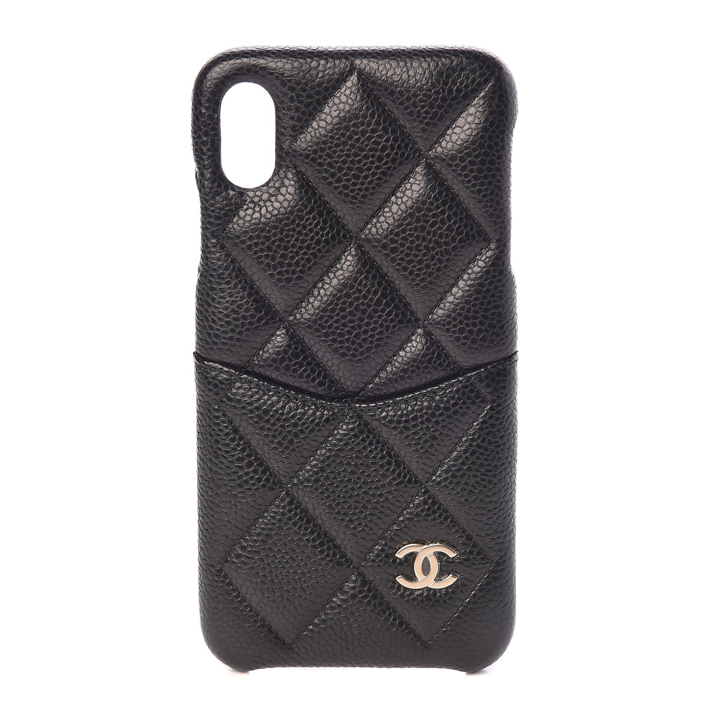 Caviar Quilted iPhone XS Max Coco Tech Case Black