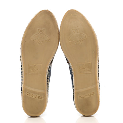 Gucci Denim GG Monogram Espadrilles 39.5 Blue Tea Cuir 5 of 12
