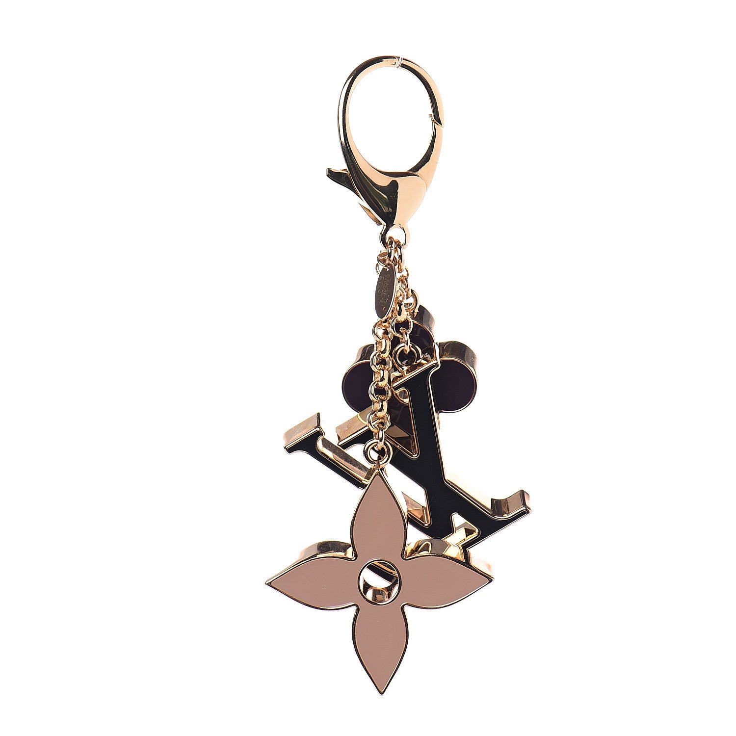 Louis Vuitton Fleur De Monogram Bag Charm Dore 2 of 7