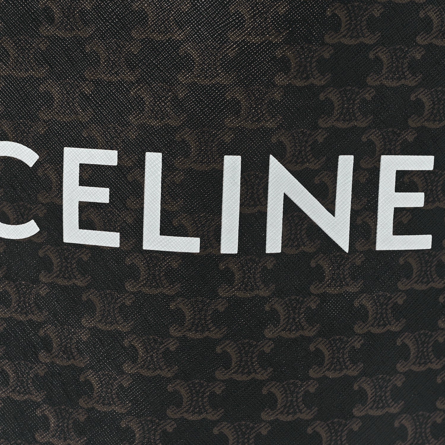 Celine Triomphe Canvas Calfskin Small Vertical Cabas Tan 7 of 12