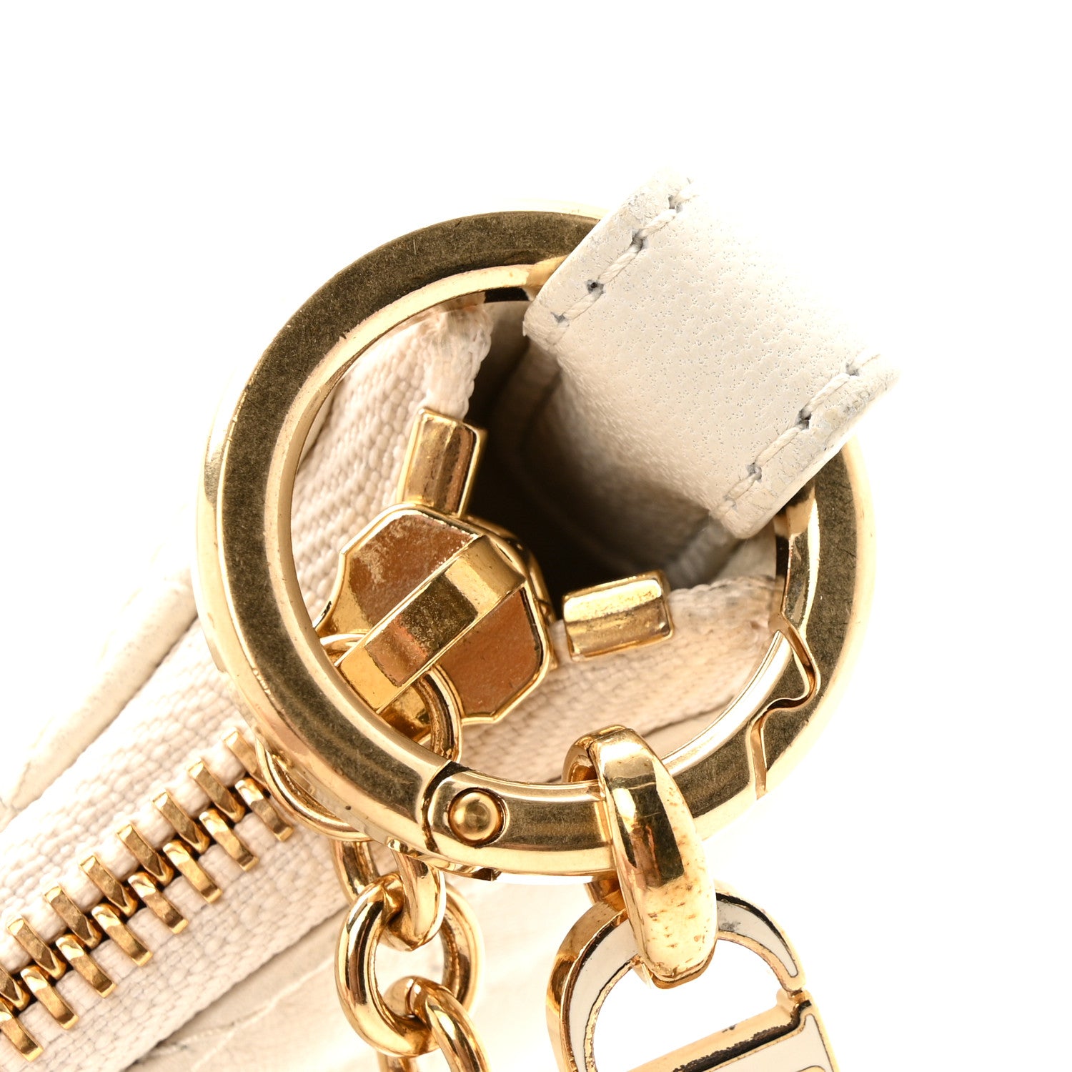 Christian Dior Lambskin Cannage CD Lounge Bag Latte 11 of 12