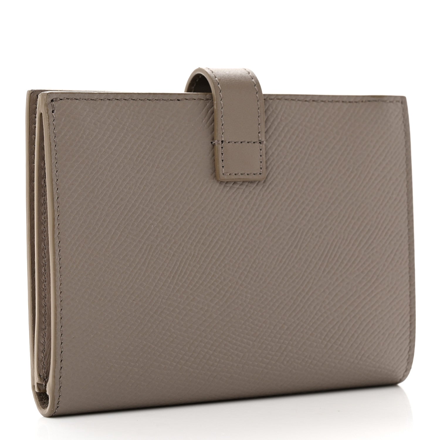 Celine Grained Calfskin Medium Multifunction Strap Wallet Pebble 3 of 9