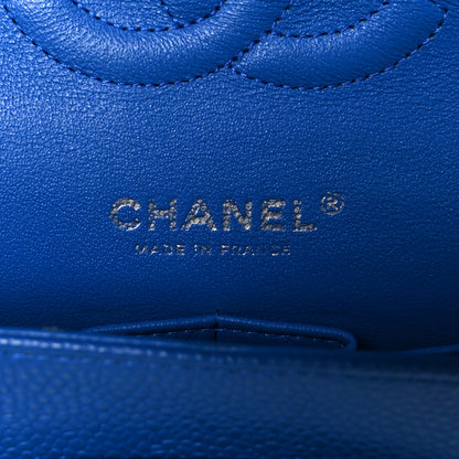 Chanel Caviar Quilted Medium Double Flap Blue 6 of 11