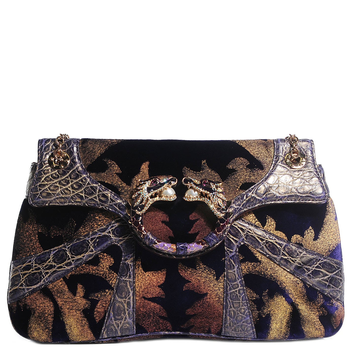 Velvet Alligator Tom Ford Jeweled Dragon Flap Bag