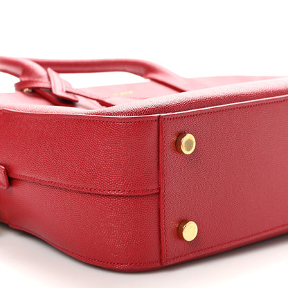 Saint Laurent Grain de Poudre Small Museum Briefcase Red 9 of 10
