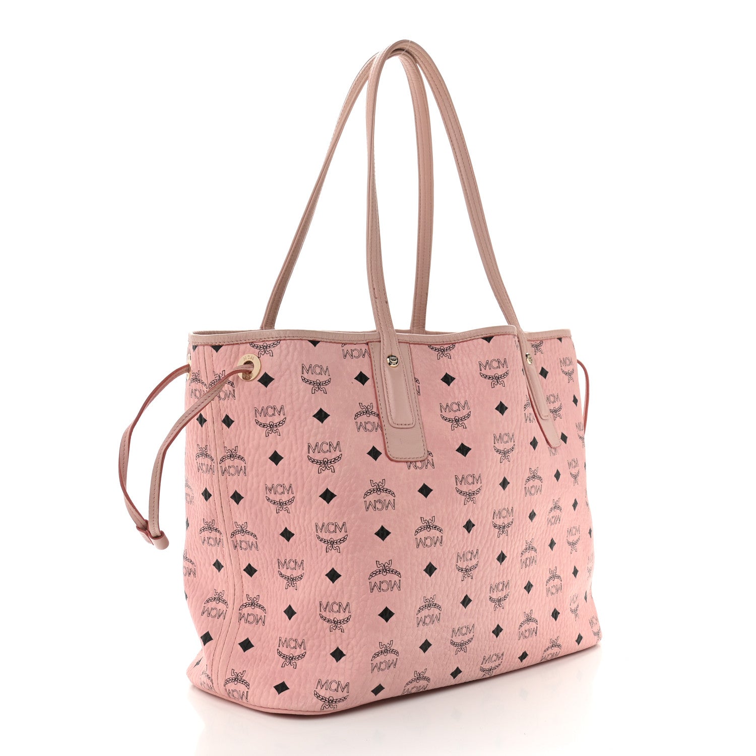 MCM Visetos Medium Liz Reversible Shopper Tote Soft Pink 4 of 19