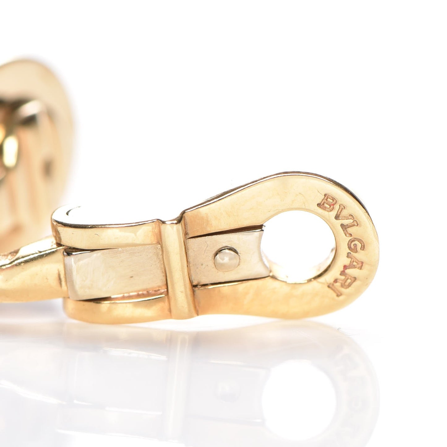 18K Yellow Gold Mother Of Pearl BVULGARI BVULGARI Drop Earrings