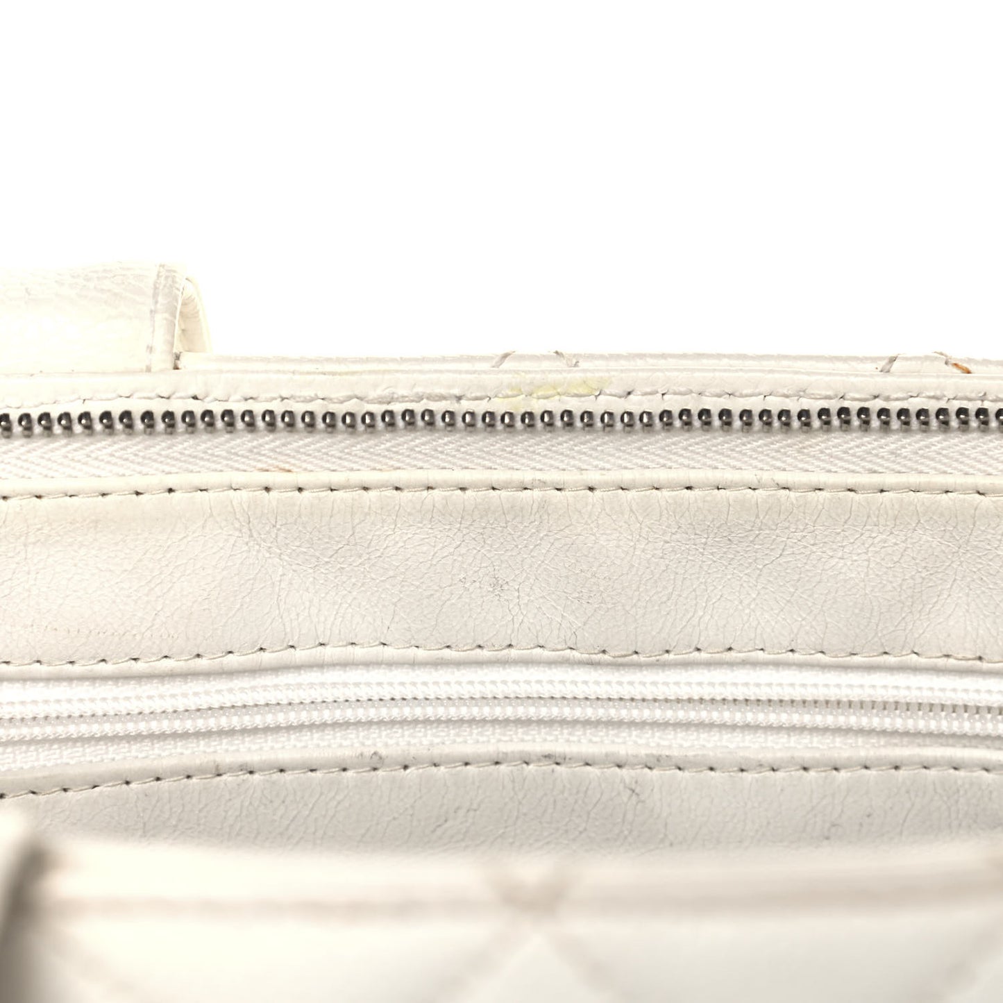 Caviar Quilted Shoulder Bag White