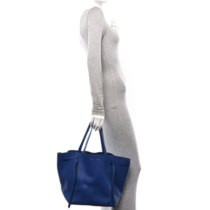 Celine Soft Grained Calfskin Small Belt Cabas Phantom Deep Blue 2 of 10