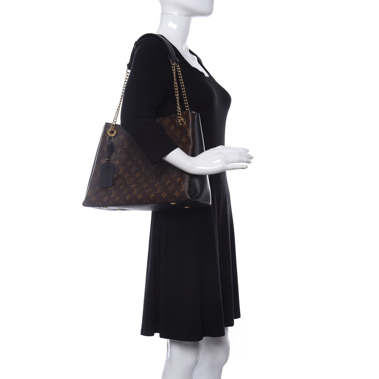 Louis Vuitton Monogram Surene MM Black 2 of 10