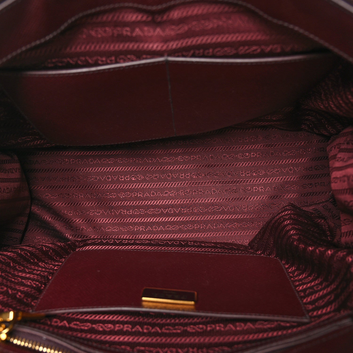 Prada Saffiano Vernice Medium Galleria Double Zip Cerise 5 of 11