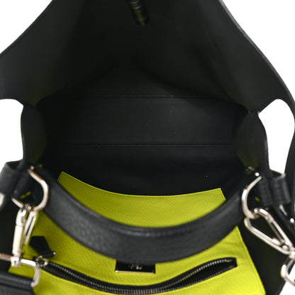 Fendi Cuoio Romano Peekaboo X-Lite Fit Black Giallo Fluo 6 of 9