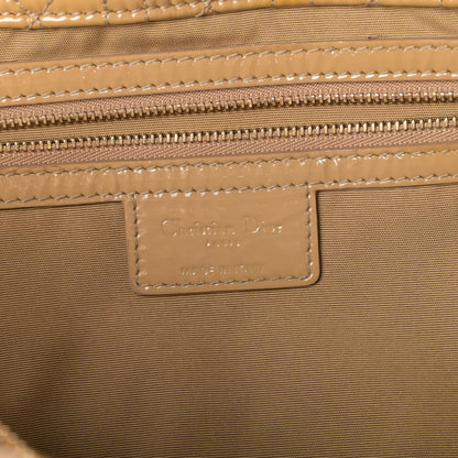 Christian Dior Patent Cannage Large Dior Soft Shopping Tote Beige 6 of 9