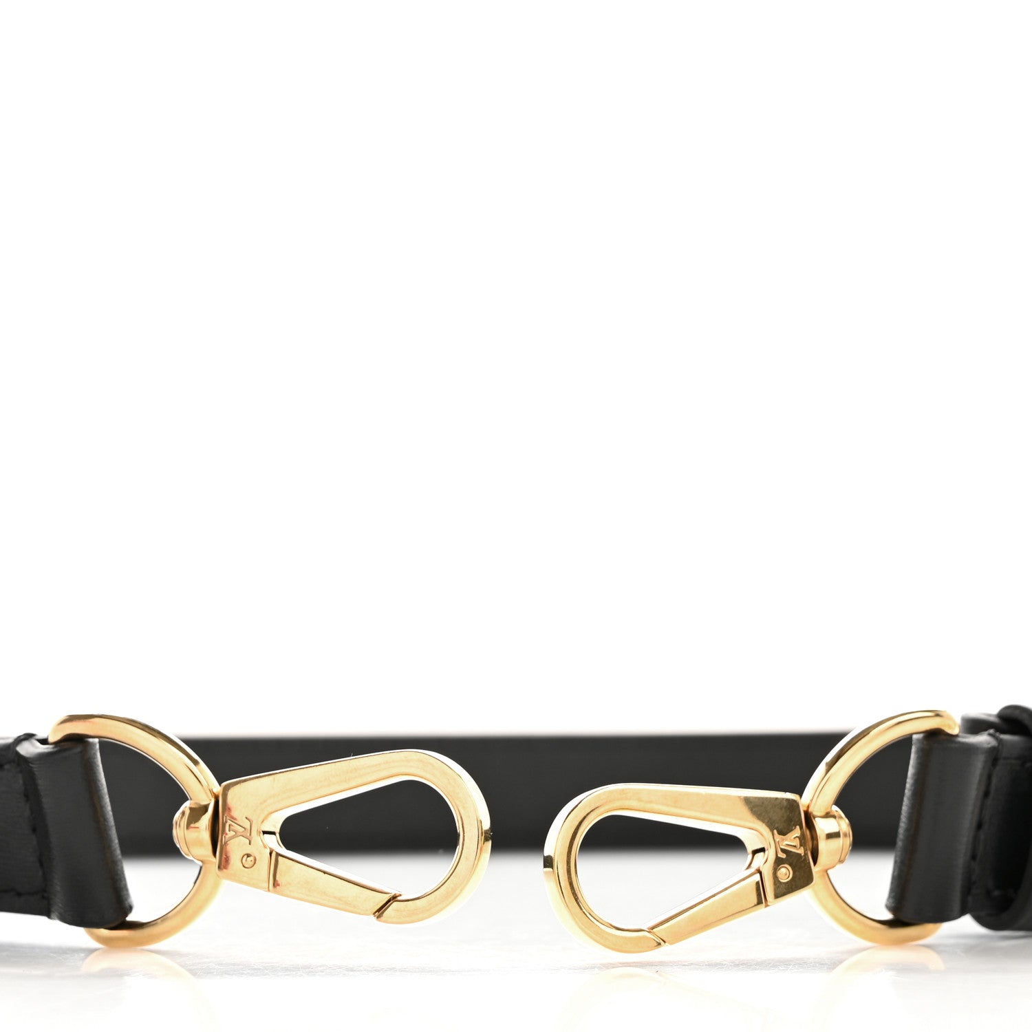 Louis Vuitton Calfskin Adjustable Shoulder Strap Black 3 of 4