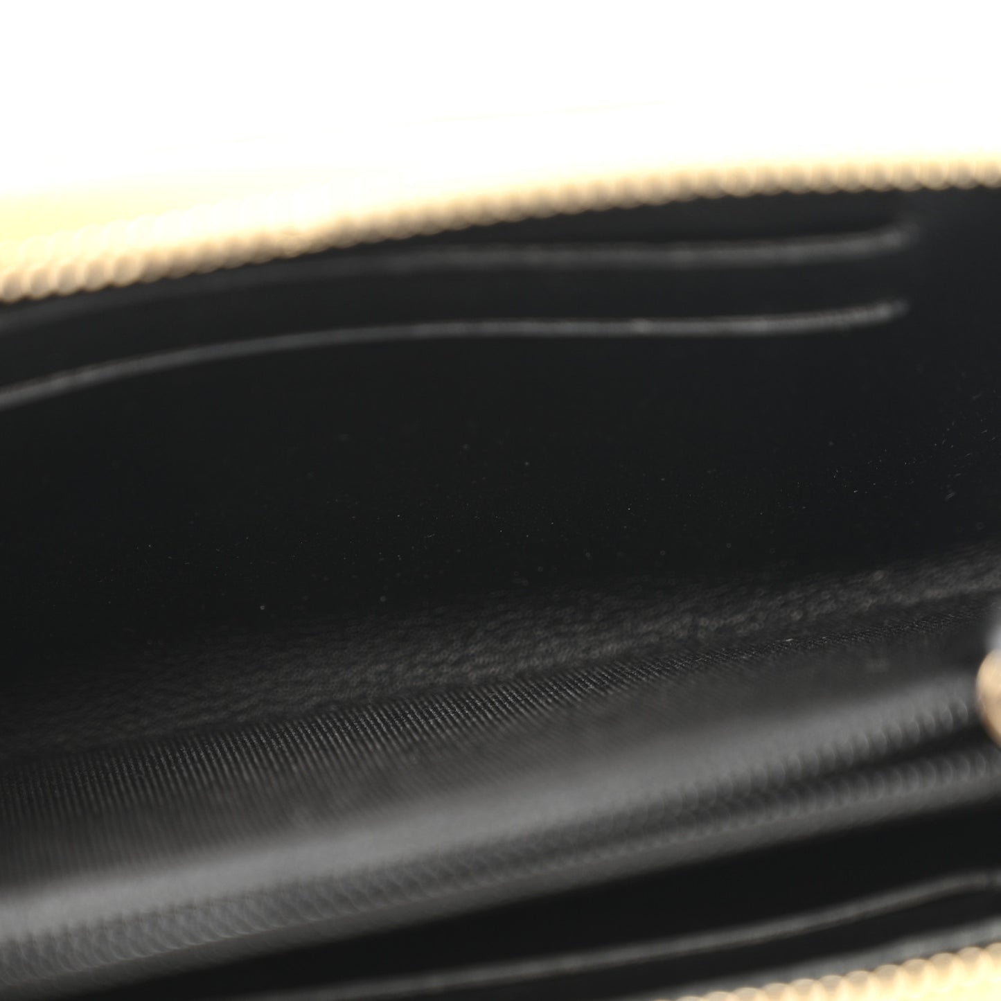 Metallic Calfskin Crocodile Embossed Small Zip Wallet Gold
