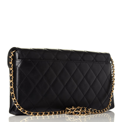 Chanel Calfskin Quilted Enchained Clutch Black 3 of 10