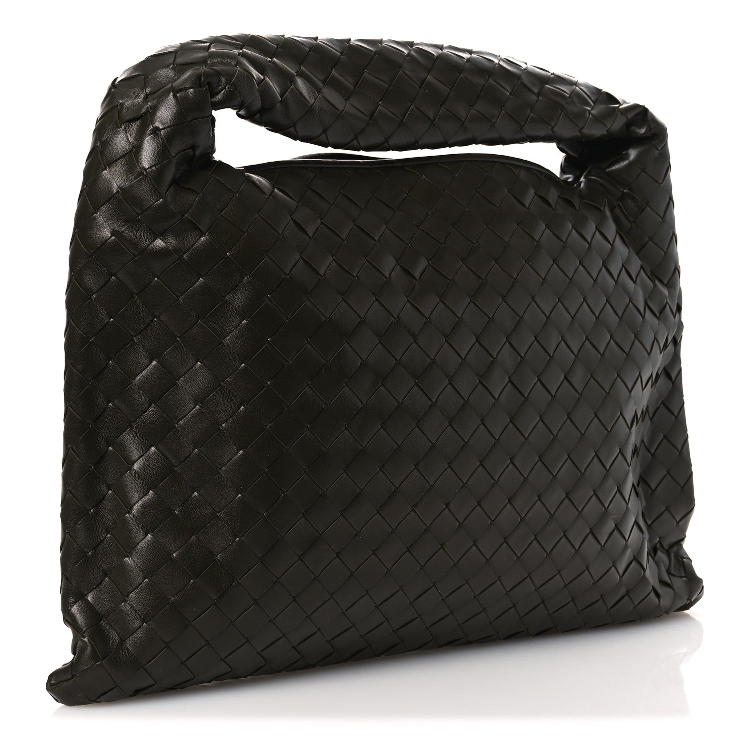 Bottega Veneta Calfskin Intrecciato Small Hop Kaki 1850842