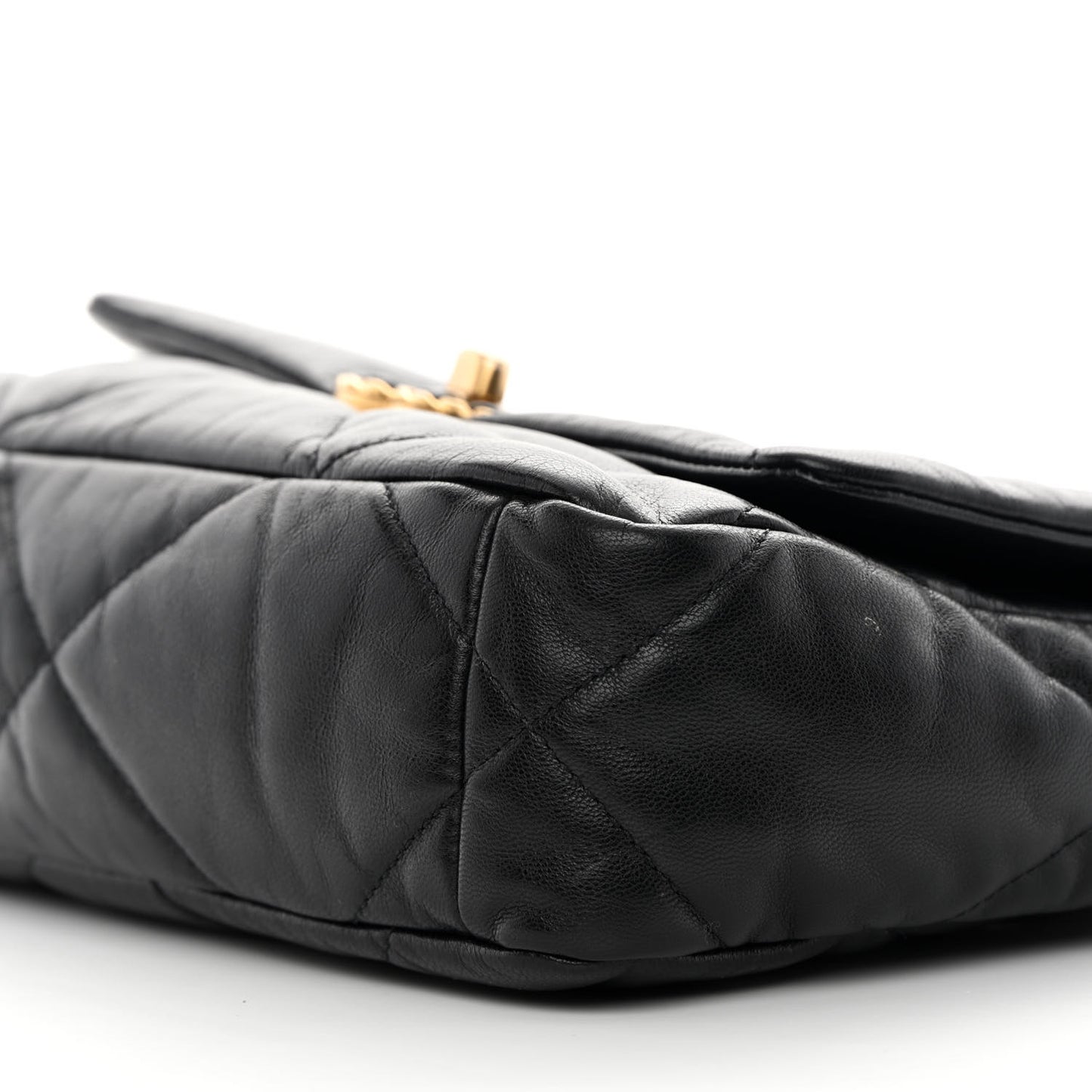 Goatskin Quilted Medium Chanel 19 Flap Black