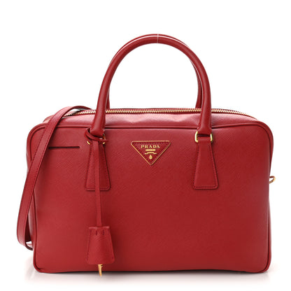 Prada Saffiano Lux Bowler Fuoco 1 of 9
