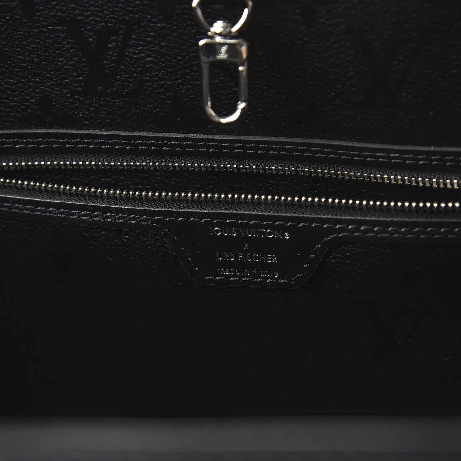 Louis Vuitton X UF Tufted Monogram Neverfull MM Black White 9 of 10