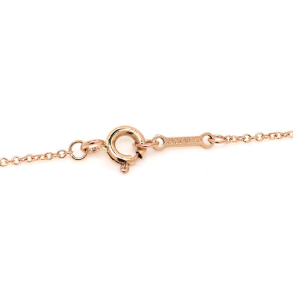Tiffany 18K Rose Gold Diamond Small Paloma's Graffiti Love Pendant Necklace 4 of 6