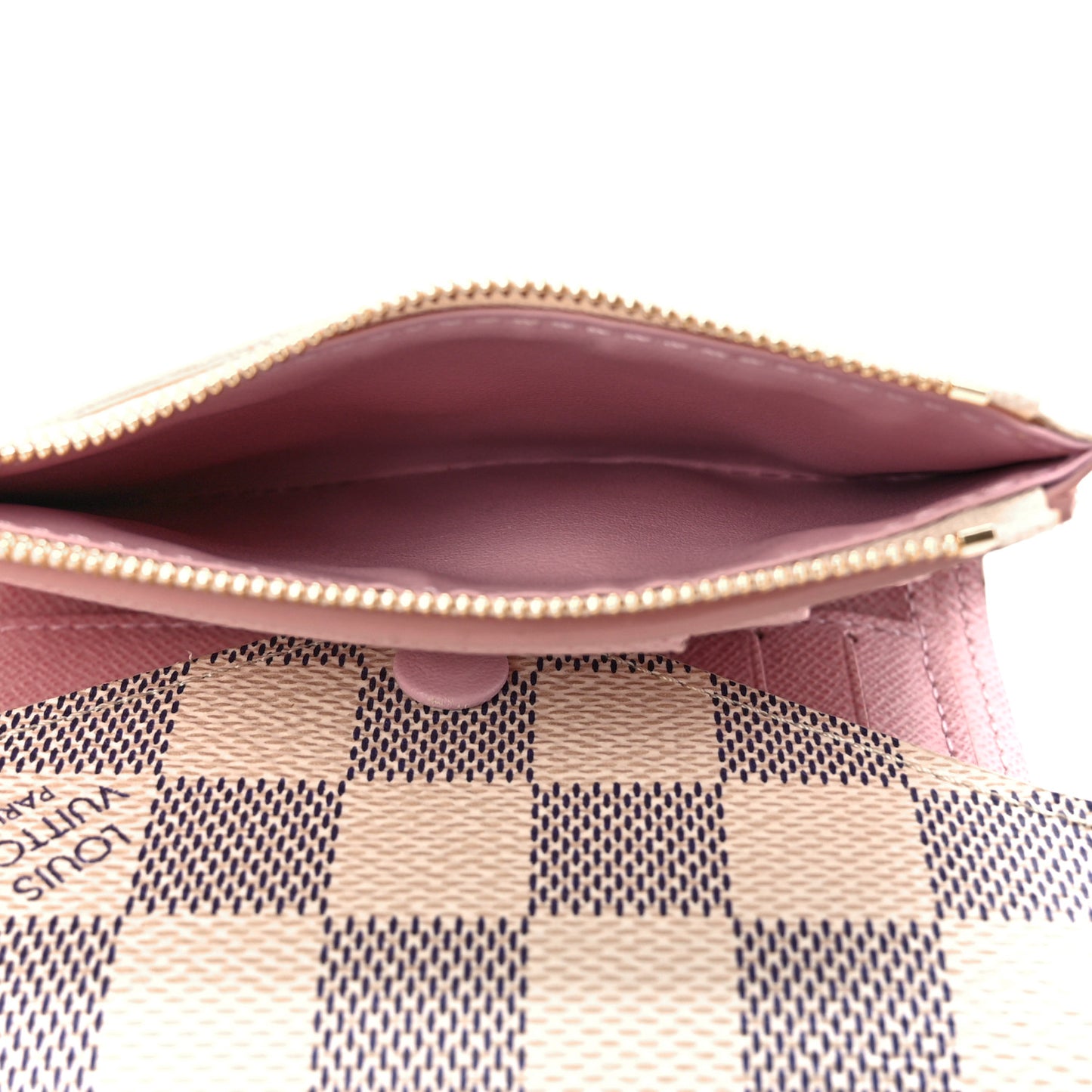 Damier Azur Victorine Wallet Rose Ballerine