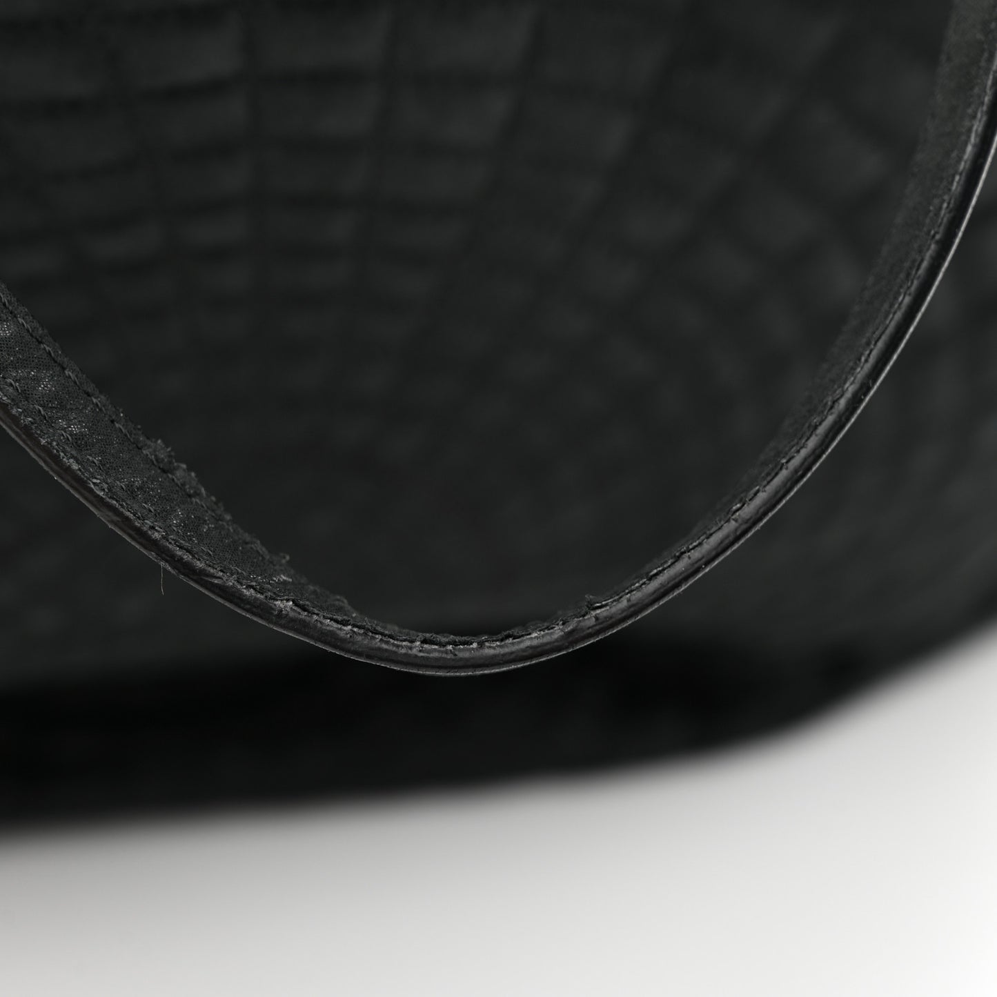 Iridescent Calfskin Large Sea Hit Tote Black