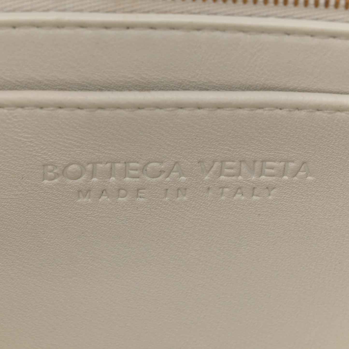 Nappa Intrecciato Small East West Andiamo Shoulder Bag White