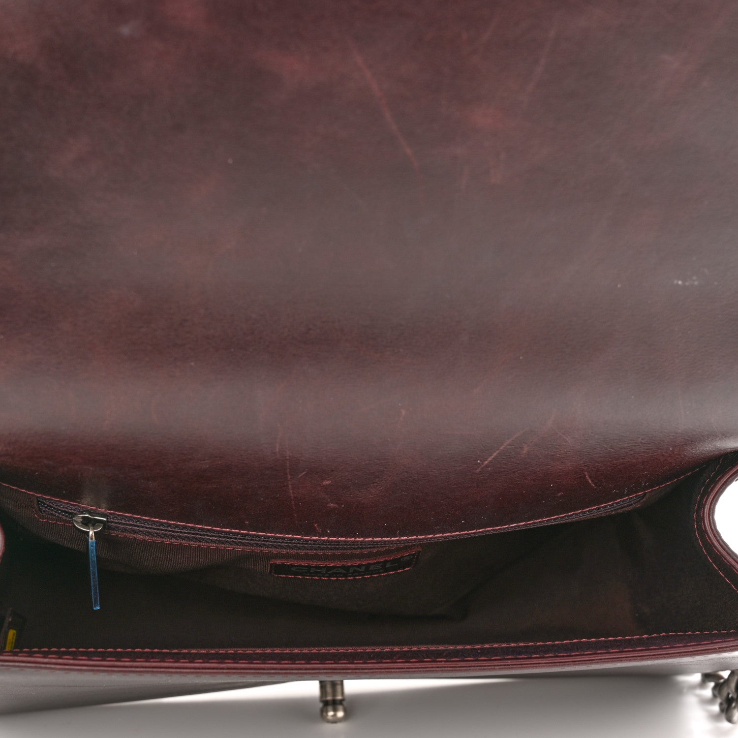 Chanel Goatskin Quilted New Medium Boy Handle Flap Burgundy 5 of 11