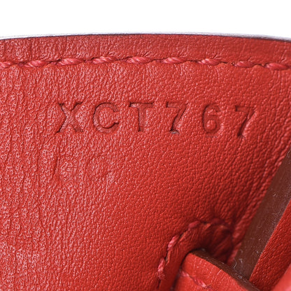 Hermes Swift Birkin 25 Vermillion 9 of 34