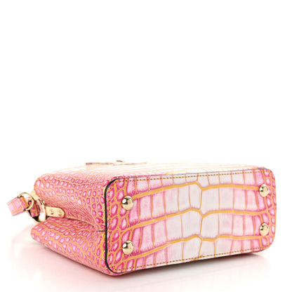 Louis Vuitton Crocodile Mini Capucines Sahara Rose 4 of 9