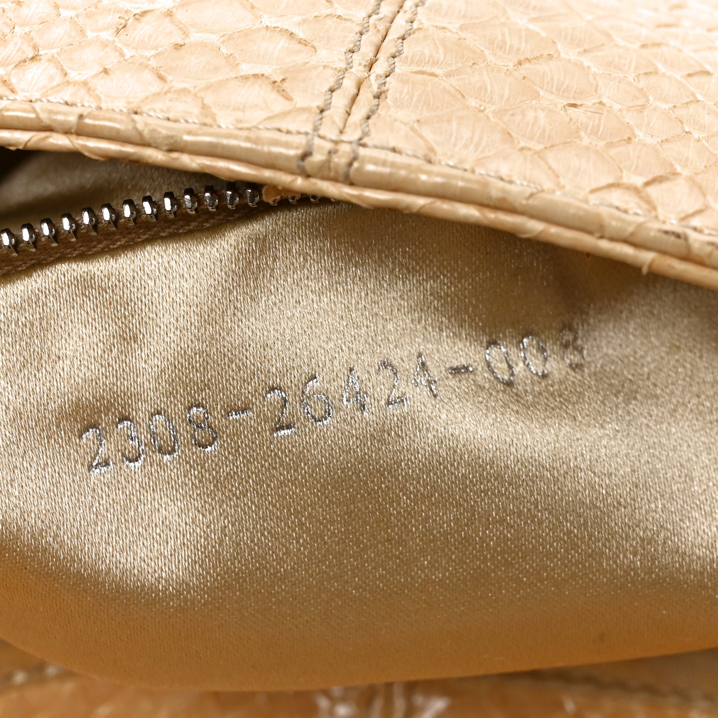 Snakeskin Baguette Beige
