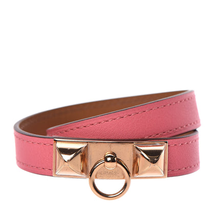 Hermes Swift Rivale Double Tour Bracelet XS Rose Azalee 1 of 7