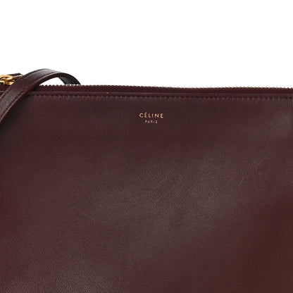 Celine Lambskin Small Trio Crossbody Bag Burgundy 10 of 15