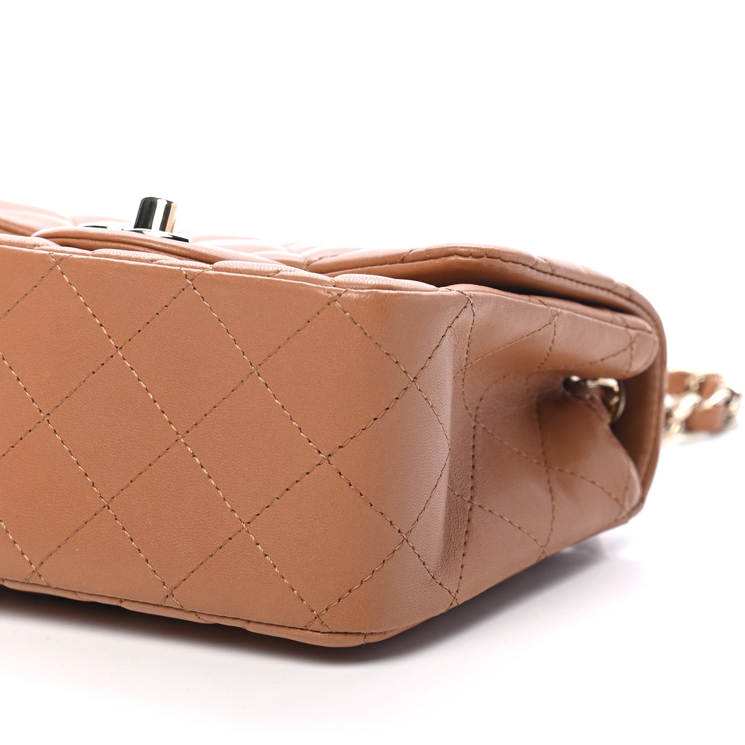 Chanel Lambskin Quilted Mini Square Flap Brown 9 of 10