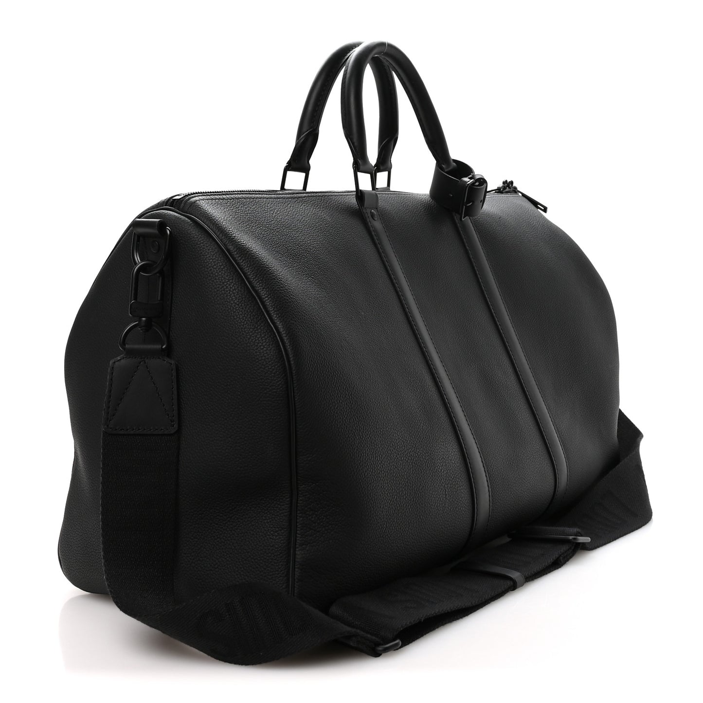 Grained Calfskin Aerogram Keepall Bandouliere 50 Black