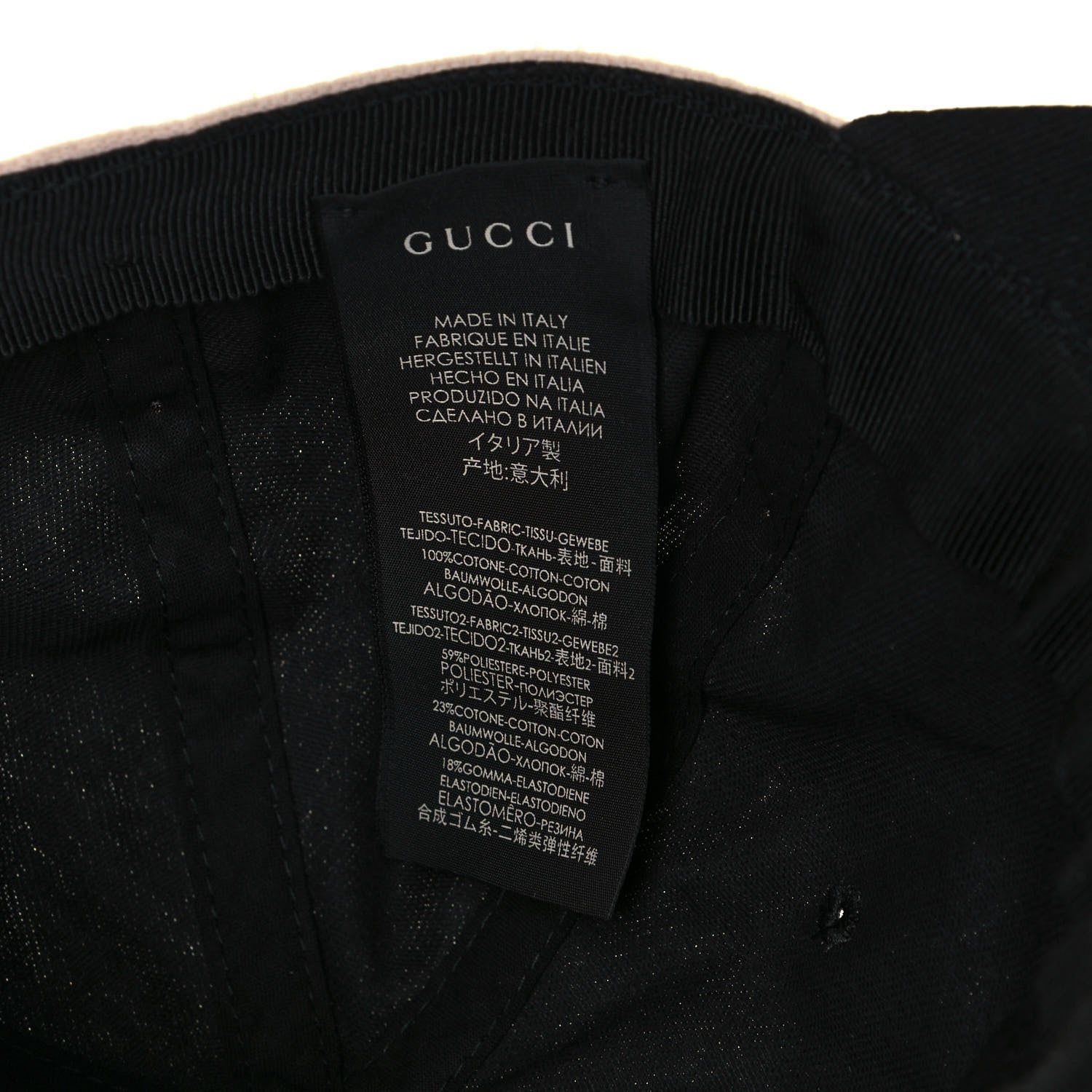 Gucci Gabardine Gucci Headband Baseball Hat M Black 8 of 9