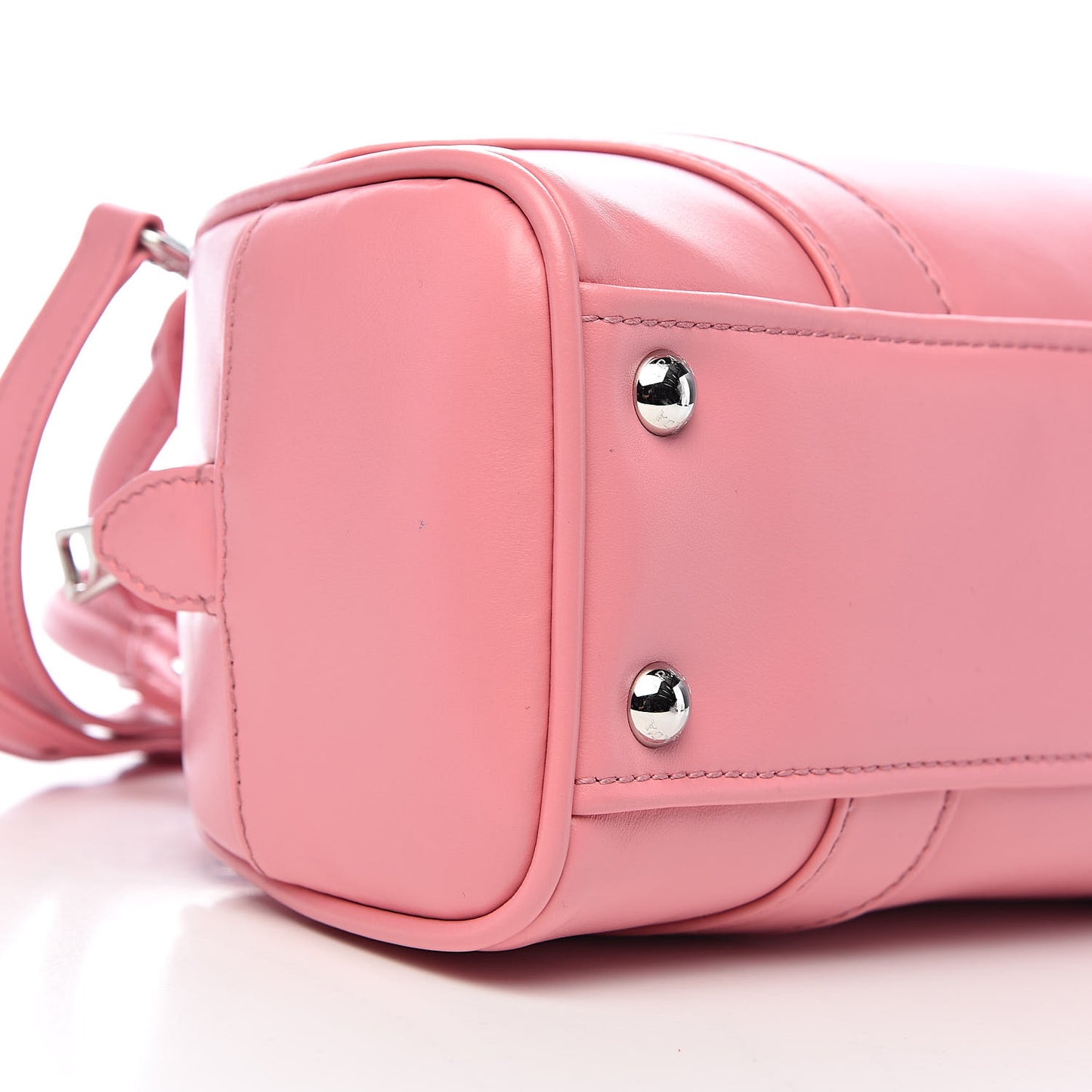 Soft Calfskin Monochrome Bowling Bag Petalo