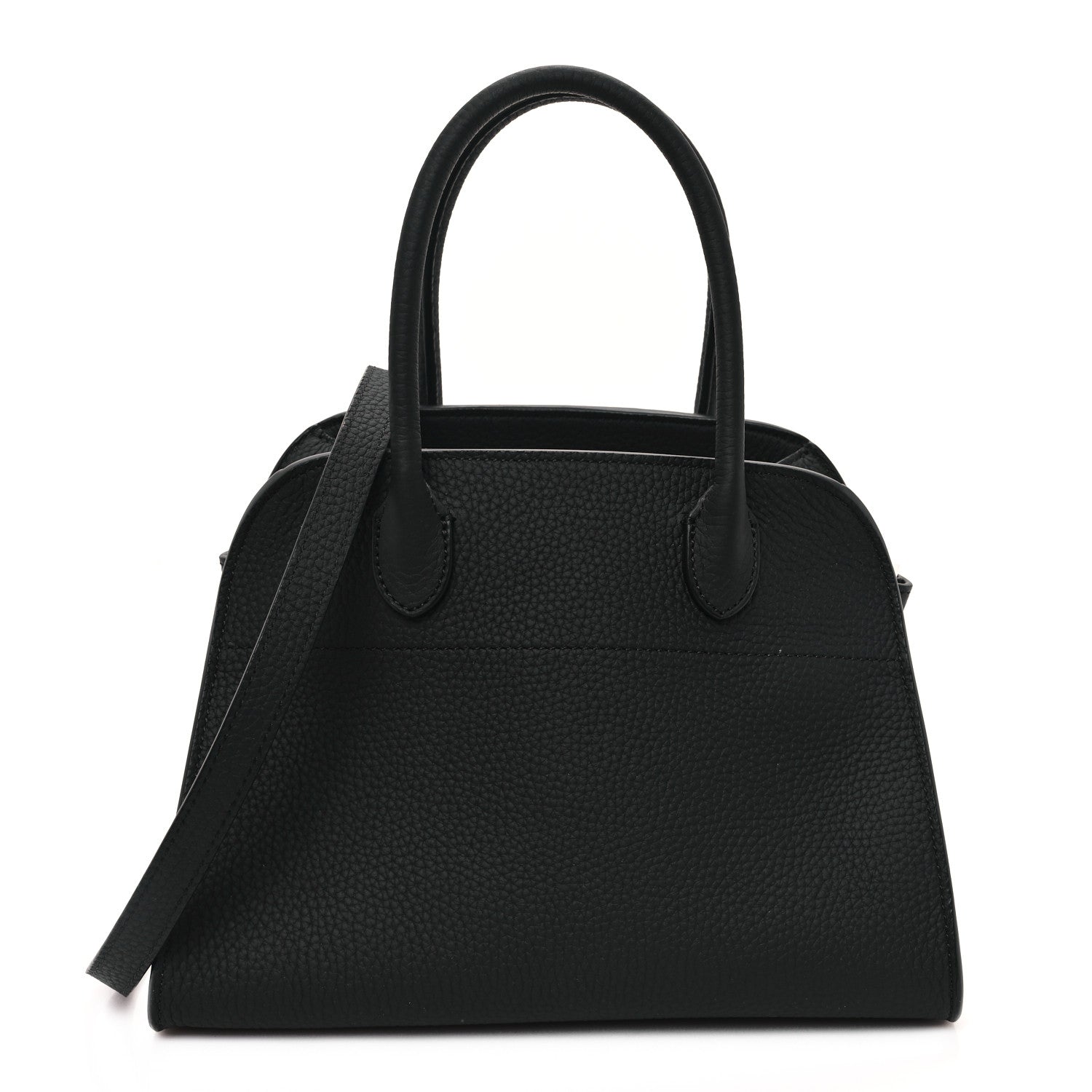 The Row Grained Calfskin Soft Margaux 10 Bag Black 1 of 9