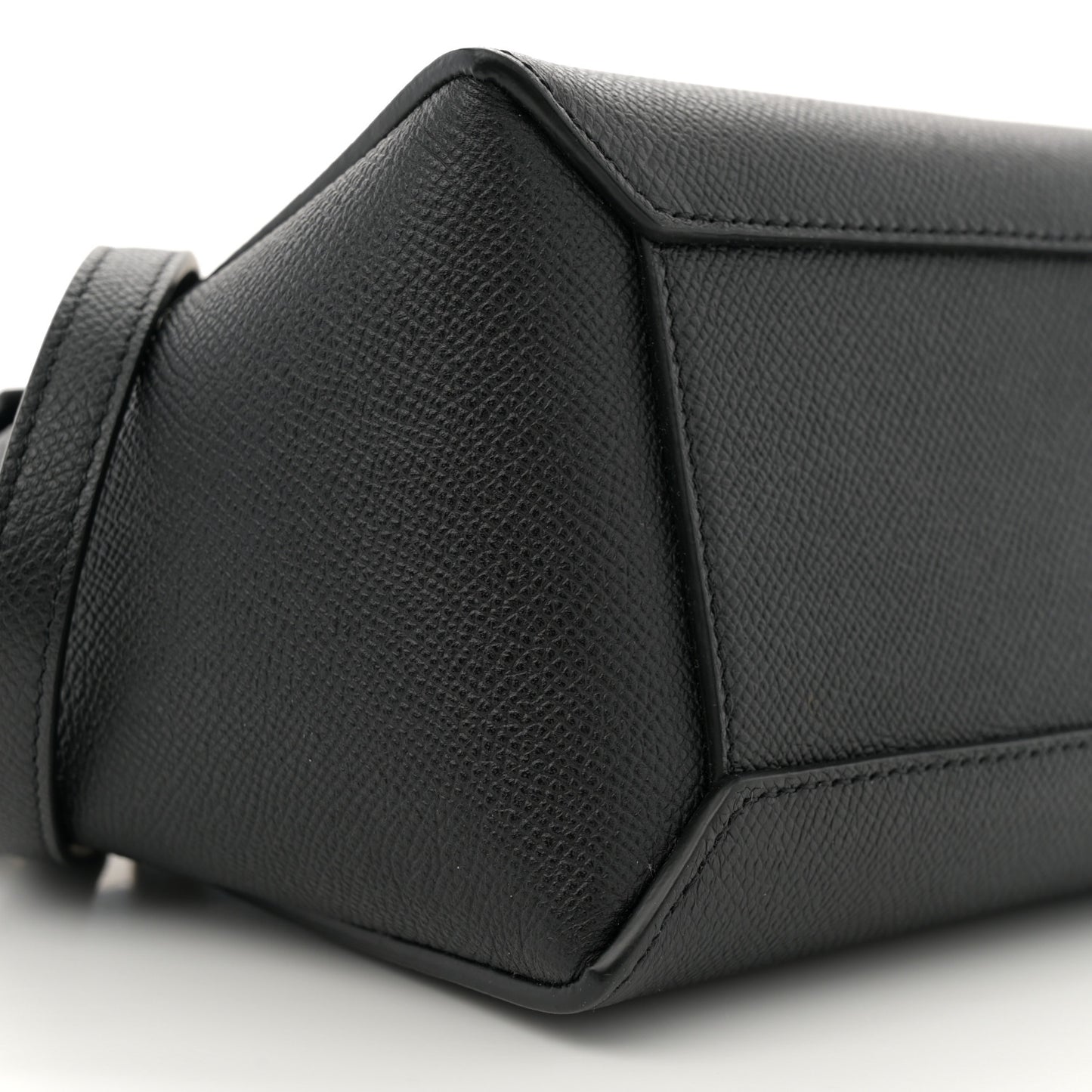 Grained Calfskin Nano Belt Bag Black