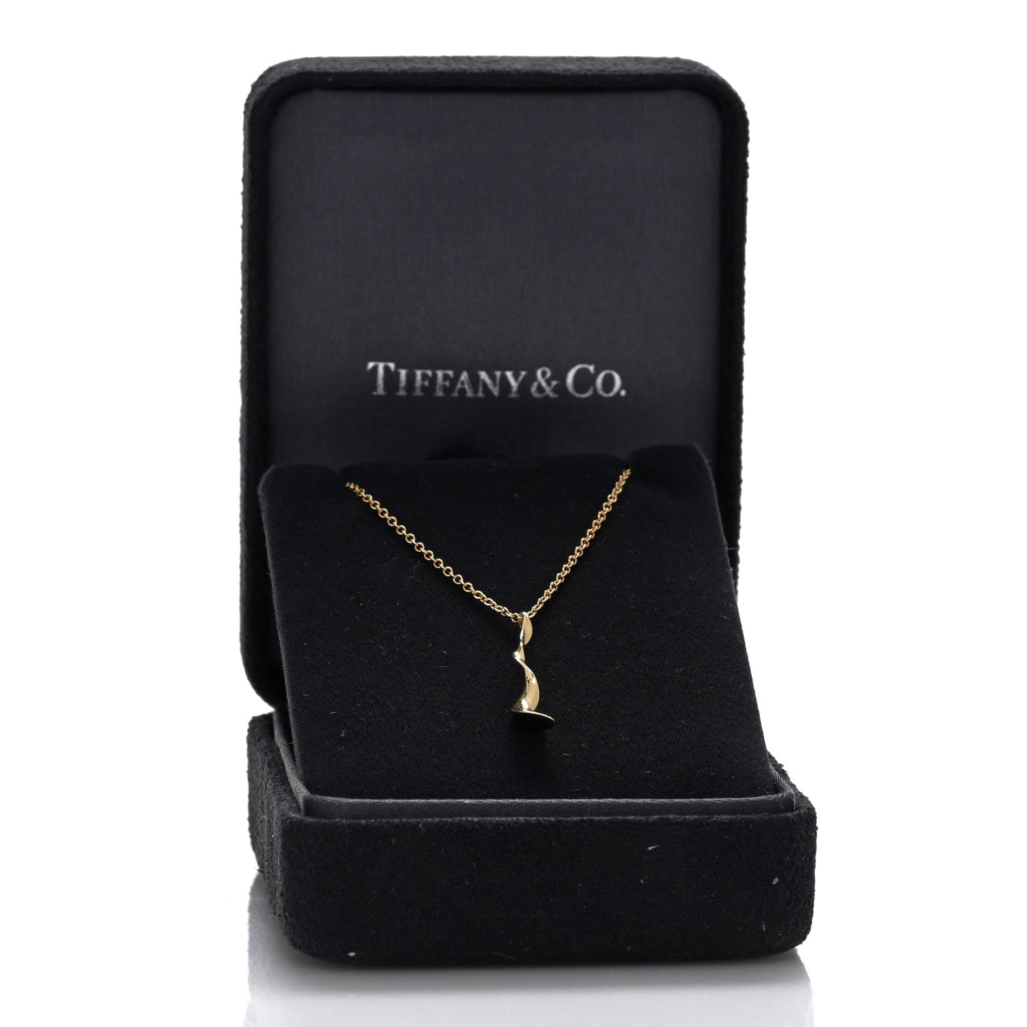Tiffany 18K Yellow Gold Frank Gehry Orchid Pendant Necklace 5 of 5
