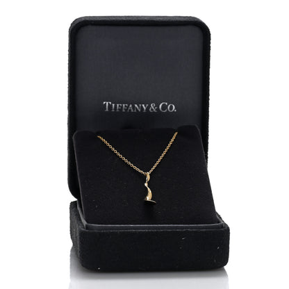 Tiffany 18K Yellow Gold Frank Gehry Orchid Pendant Necklace 5 of 5