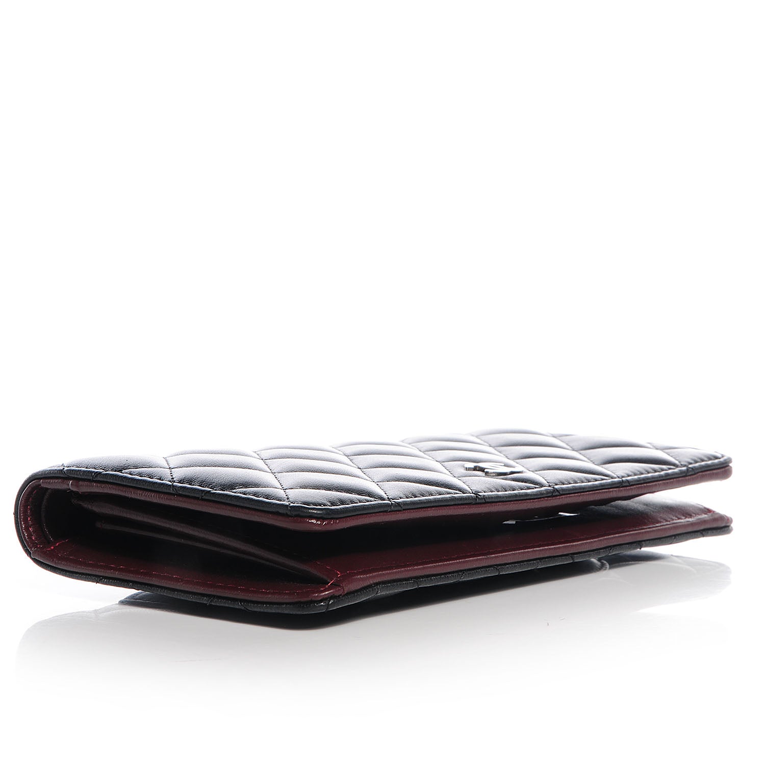 Chanel Lambskin Quilted Yen Wallet Black 4 of 9