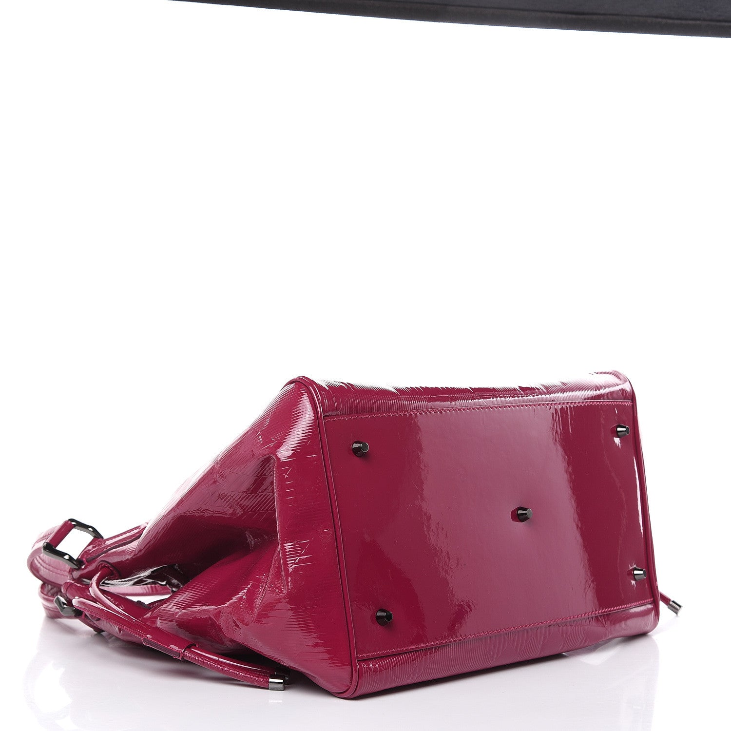 Burberry Patent Check Embossed Bilmore Tote Raspberry Sorbet 4 of 9